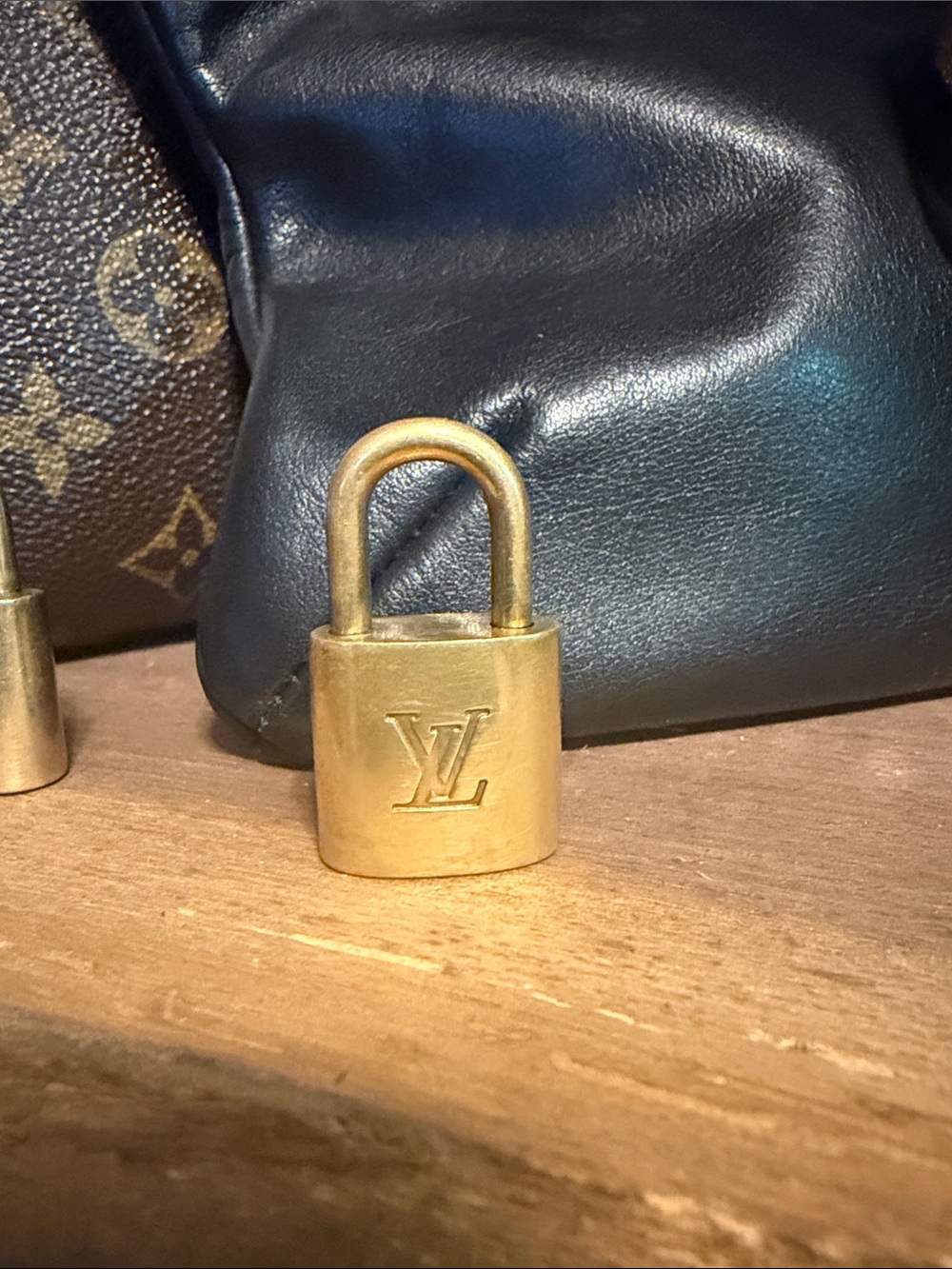 Louis Vuitton Gold Padlock with Monogram Detail (NO KEY)